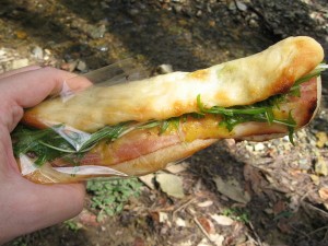 水菜とベーコン：Pain de mie